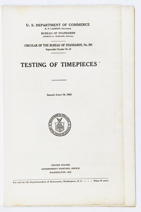 TESTING OF TIMEPIECES