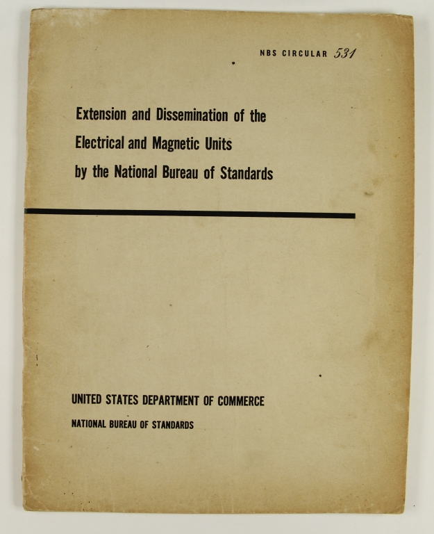 Extension and Dissemination of the Electrical and Magnetic Units by the National Bureau of Standards,共41張圖片