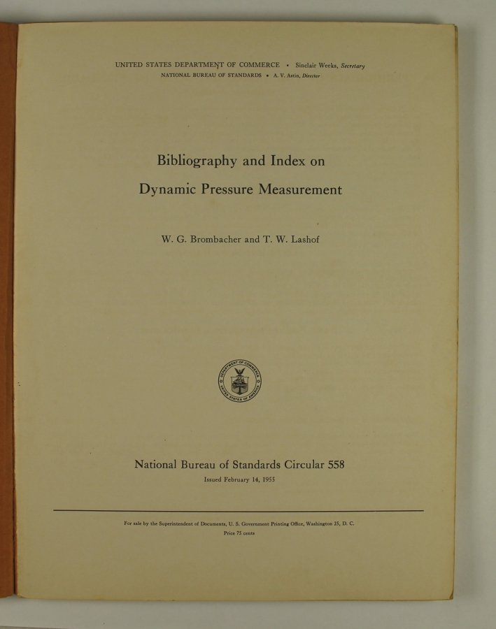 Bibliography and Index on Dynamic Pressure Measurement