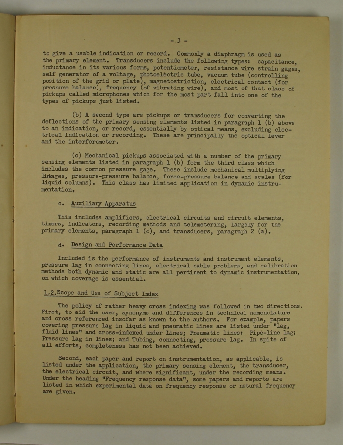 Bibliography and Index on Dynamic Pressure Measurement