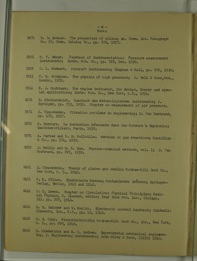 Bibliography and Index on Dynamic Pressure Measurement