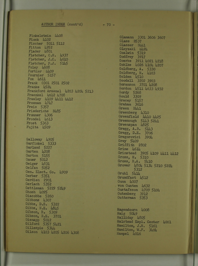 Bibliography and Index on Dynamic Pressure Measurement