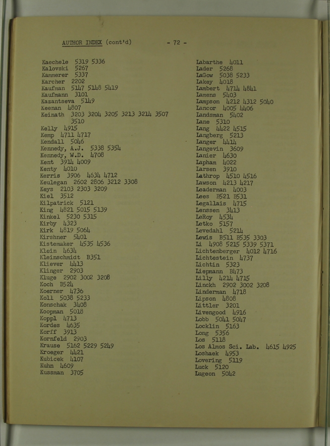 Bibliography and Index on Dynamic Pressure Measurement