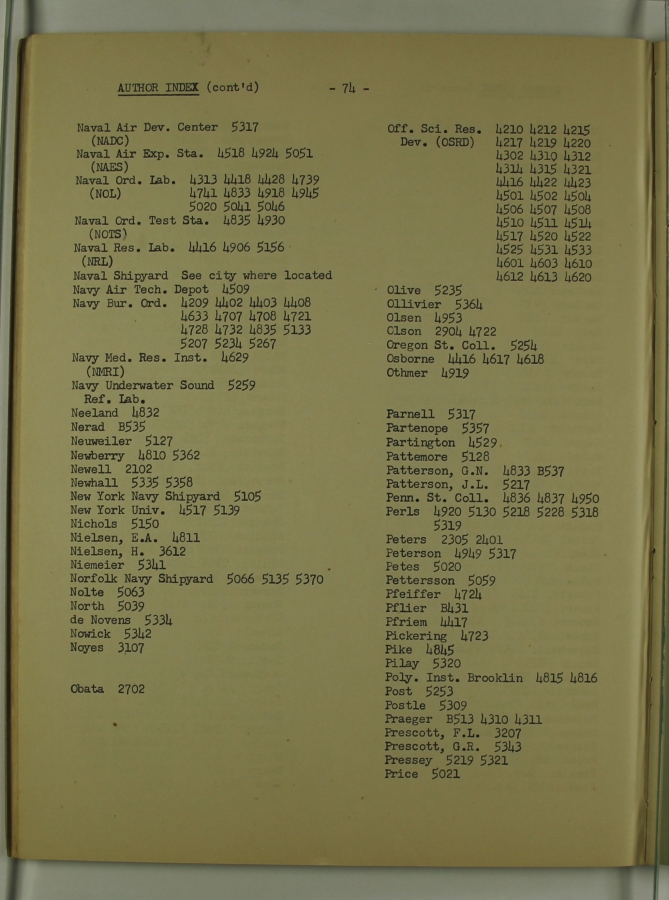 Bibliography and Index on Dynamic Pressure Measurement