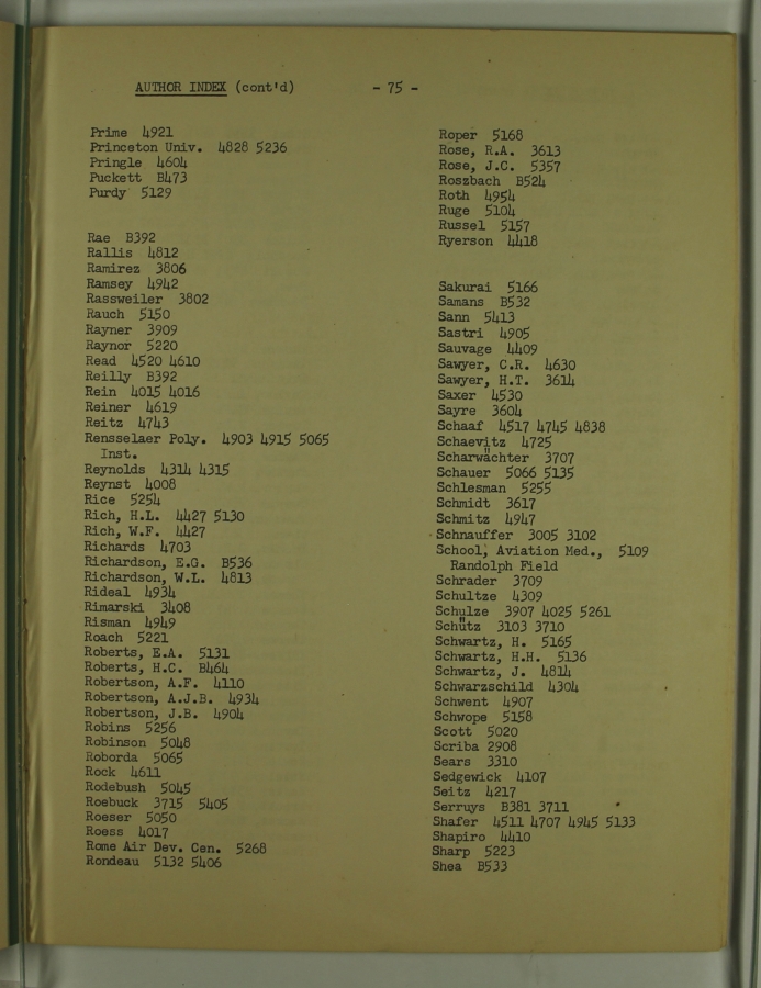 Bibliography and Index on Dynamic Pressure Measurement