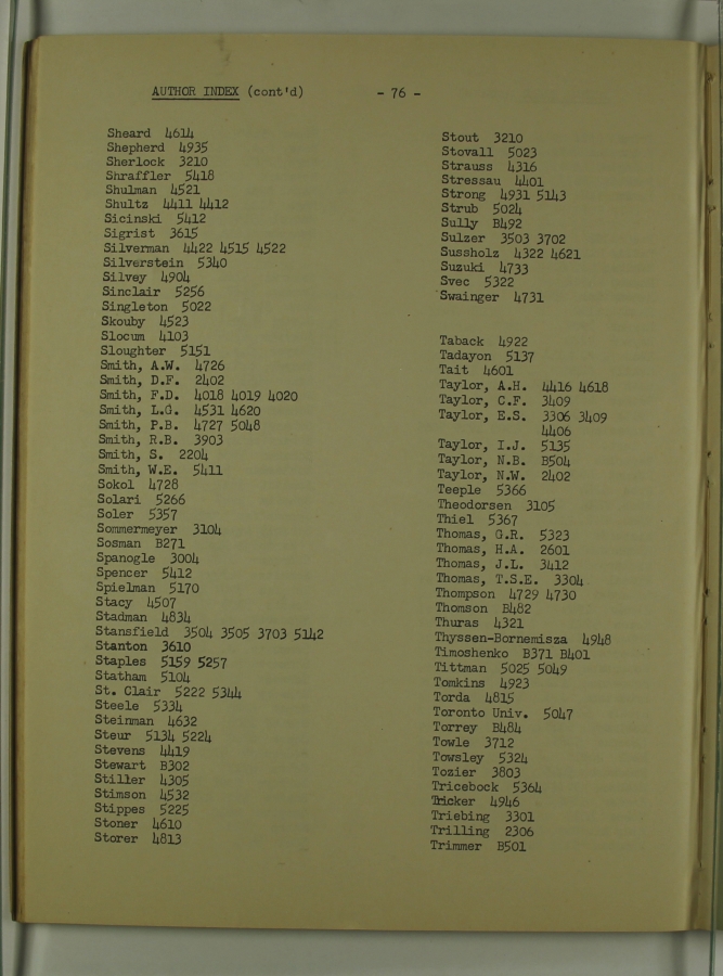 Bibliography and Index on Dynamic Pressure Measurement