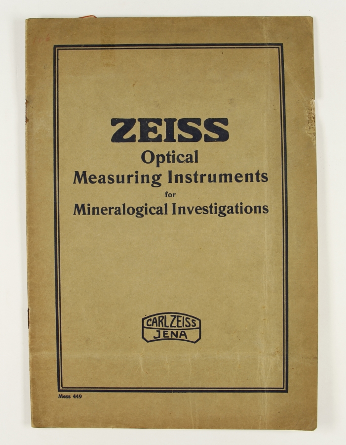 ZEISS Optical Measuring Instruments for ineralogical Investigations