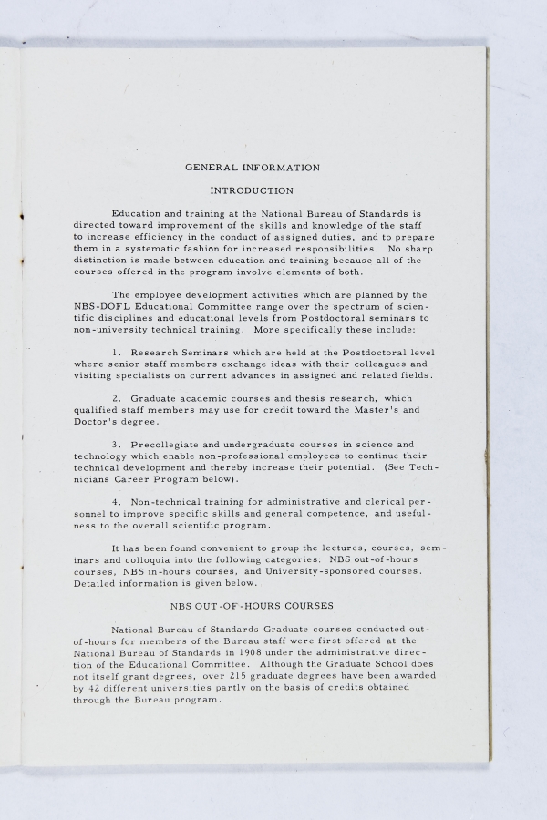 ANNOUNCEMENT OF COURSES FOR 1958-1959
